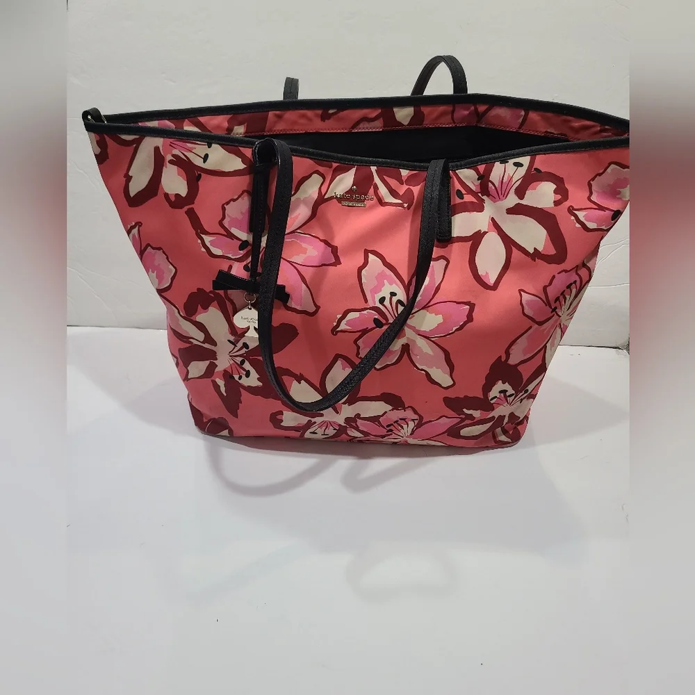 Kate Spade Floral Pink Diaper Tote Bag 19×13×7 in.